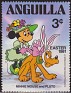 Anguilla 1981 Walt Disney 3 ¢ Multicolor Scott 436. Anguilla 1981 Scott 436 Walt Disney Easter Minnie Mouse y Pluto. Subida por susofe